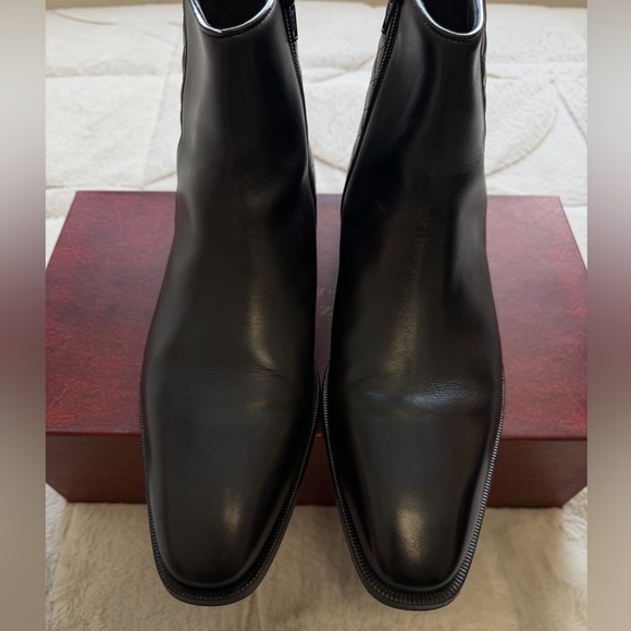 $495 Mezlan Quilted Black Leather Side Zip Ankle Boots 11 - Picture 3 of 11